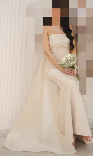 Brautkleid satin schulterfrei - satin,