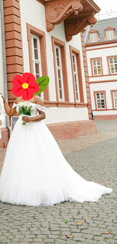 Weißes brautkleid linie gr - a-linie,