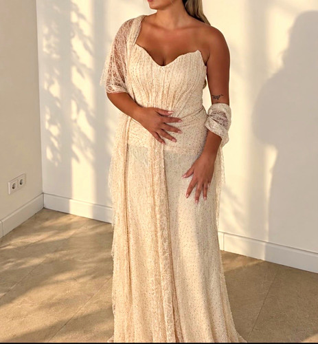 Linie ballkleid schulterfrei - a-linie,