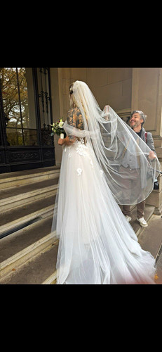 Linie brautkleid weiß - a-linie,