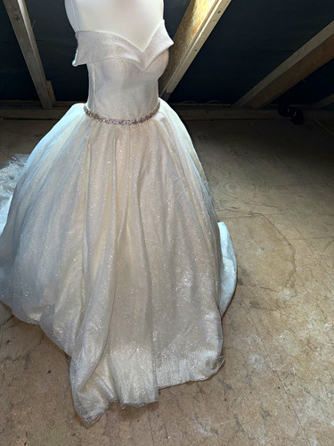 Brautkleid kurzarm glitzer - brautkleid,