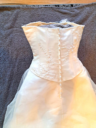 Weißes linie ballkleid - weißes,