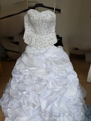 Brautkleid weiß tüll spitze - brautkleid,